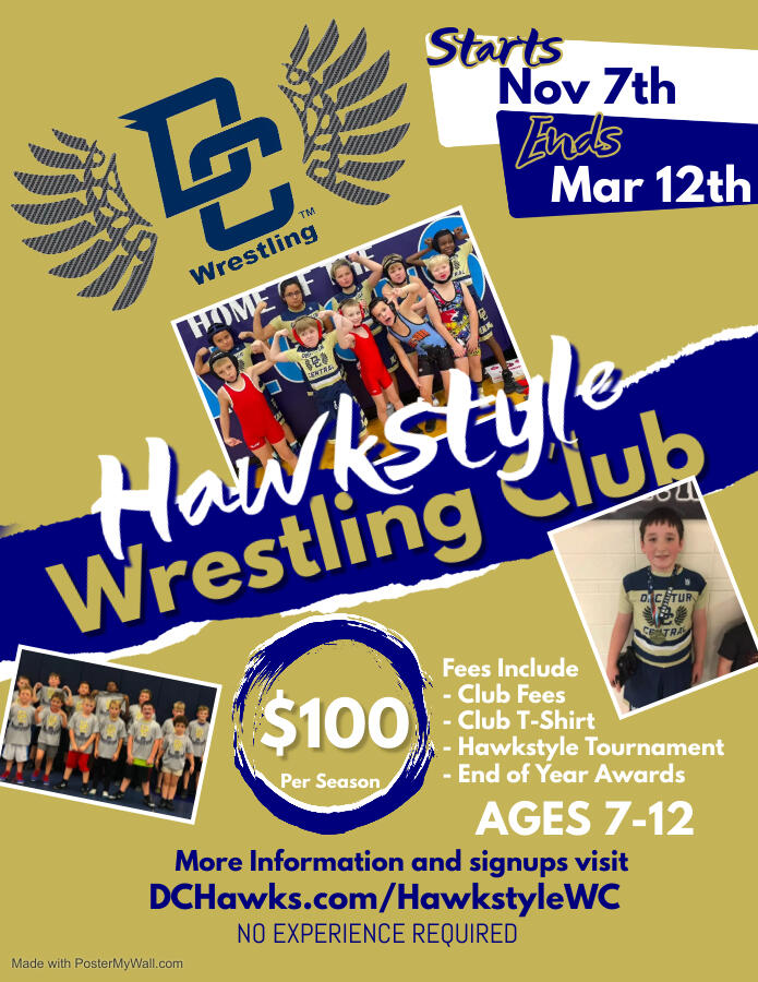 Hawkstyle Wrestling Club Ages 7-12