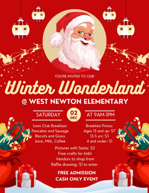 Santa and ornatments winter wonderland