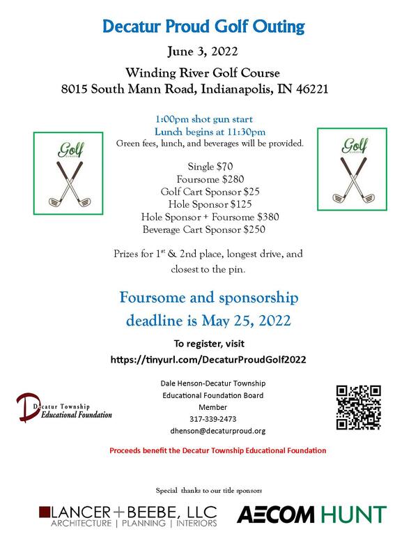 Decatur Proud Golf Outing Flyer