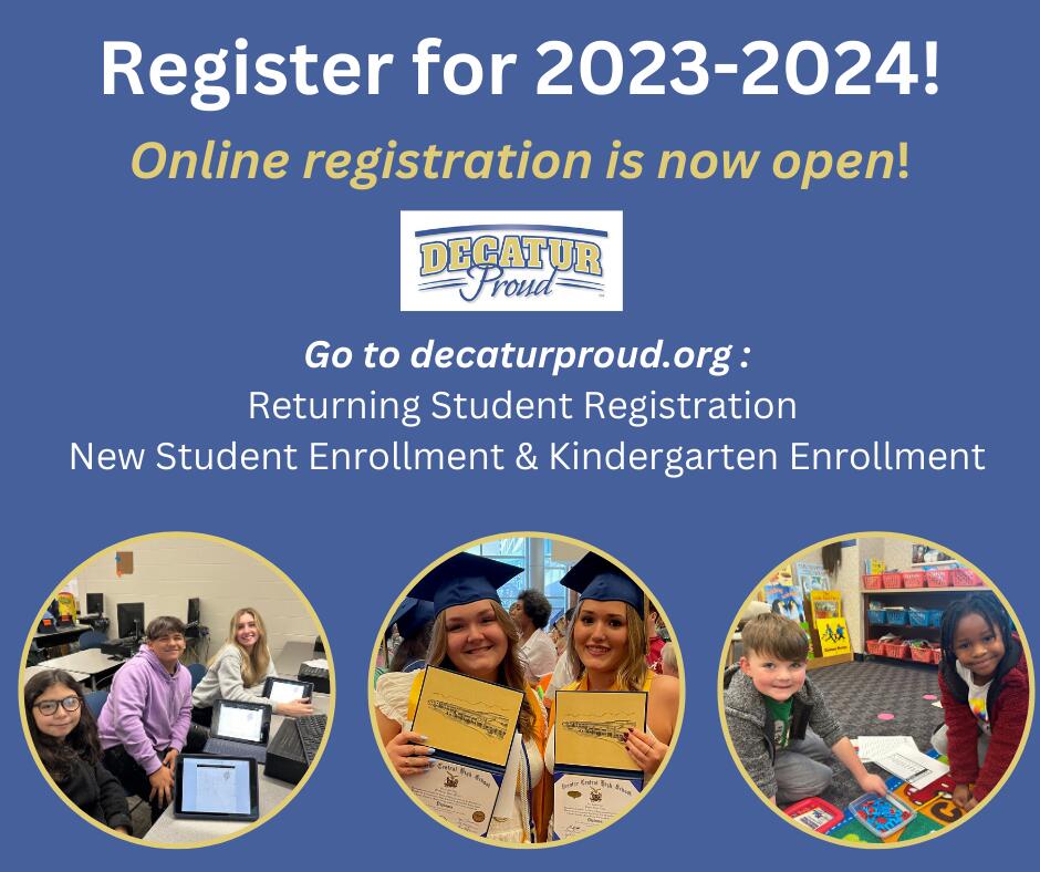 Online Registration for 2023-2024 School Year is now open